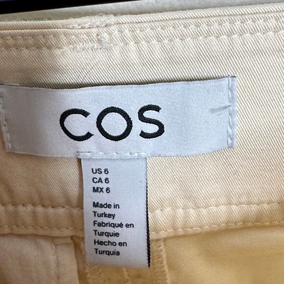 COS Tailored Cotton Straight Leg Pants Butter Yellow Sz 6 {2C34} - Picture 5 of 6